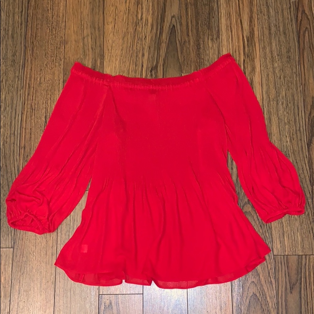 NWOT Loft off the shoulder scrunched top!